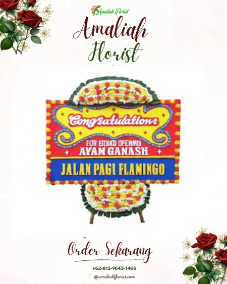 Sewa Papan Bunga Gemblengan